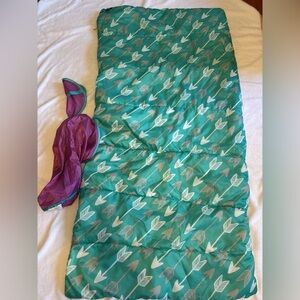 Youth size Teal and Purple Arrow Pattern Sleeping Bag ozark Trail